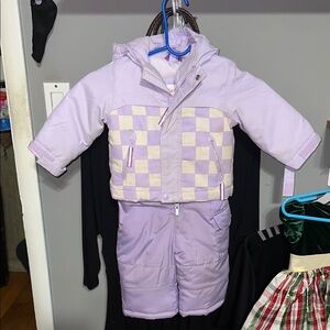 Cozy Lavender and Cream Checkered Jacket